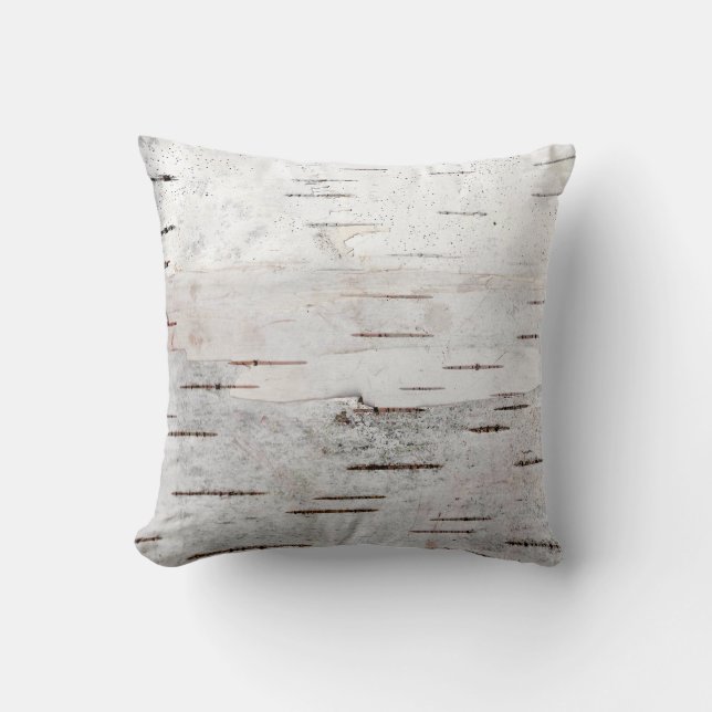 Rustic Land Nature Birch Bark Photo Kudde (Framsida)