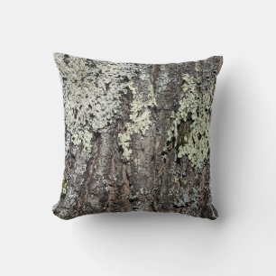Rustic Land Nature Mossy Bark Oak Träd Photo Kudde