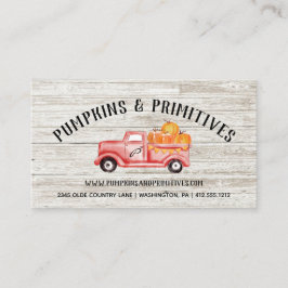 Rustic Land Pumpkin Farmhouse Wood Visitkort