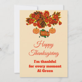 Rustic Land Pumpkin Thanksgiving Julkort