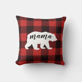 Rustic Land Red & Black FlChannel Mamma Bear Kudde