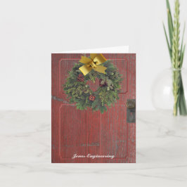 Rustic Land Red Door med utandning Helgkort