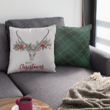 Rustic Land Reindeer Skull Plade jul