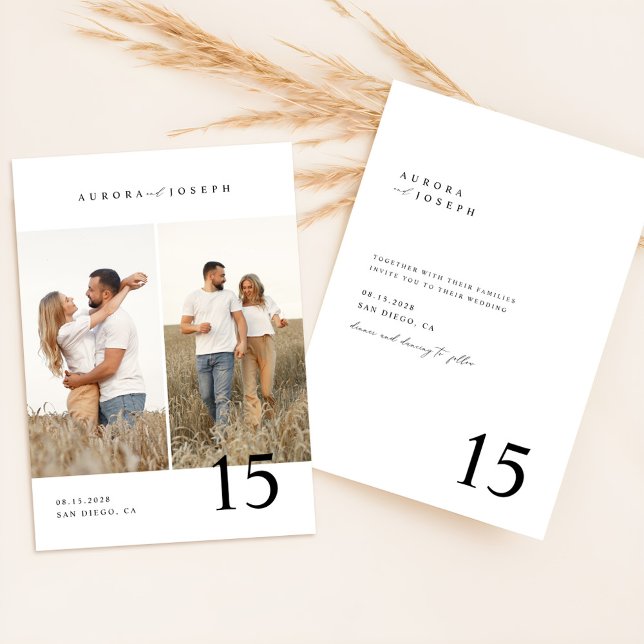 Rustic Land Script Boho Photo Bröllop Inbjudningar (Skapare uppladdad)