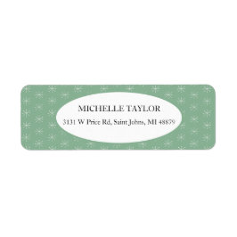 Rustic Land Snö på Grönten Returadress Etikett