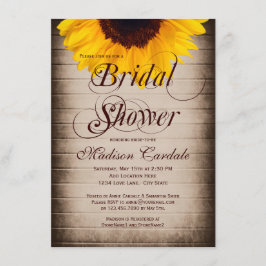 Rustic Land Solros Inbjudningskort för möhippa