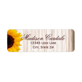 Rustic Land SolrosReturetiketter Returadress Etikett