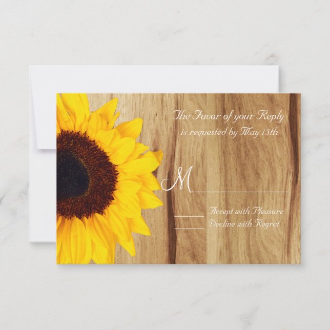 Rustic Land SolroWood Bröllop OSA Card Kort (Framsida)