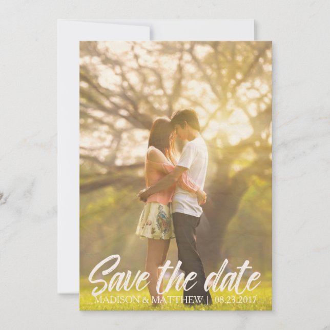 Rustic Land Spara vintagen Datuminbjudan Spara Datumet (Framsida)