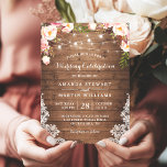 Rustic Land String Ljus Blommigt Snöre Bröllop Inbjudningar<br><div class="desc">Skapa inbjudan till perfekt Rustic Wedding med den här mallen "Land Styled String Ljus Blommigt Snöre Wedding bjudation". Den här högkvalitativa designen är enkel att anpassa för att matcha bröllop färg, stilar och tema. (1) Om du vill göra ytterligare anpassningar klickar du på länken "anpassa ytterligare" och användor verktyg som...</div>