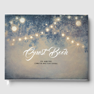 Rustic Land String Ljus Bröllop Gästböcker