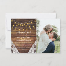 Rustic Land String Ljus Wood Snöre Förlovning