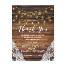 Rustic Land String Ljus Wood Snöre Tack