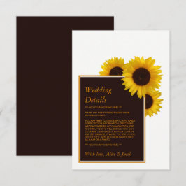 Rustic Land Sunwers - Blommigt Bröllop Detail Tilläggskort