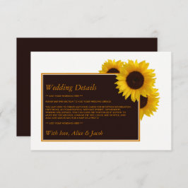 Rustic Land Sunwers - Blommigt Bröllop Detail Tilläggskort