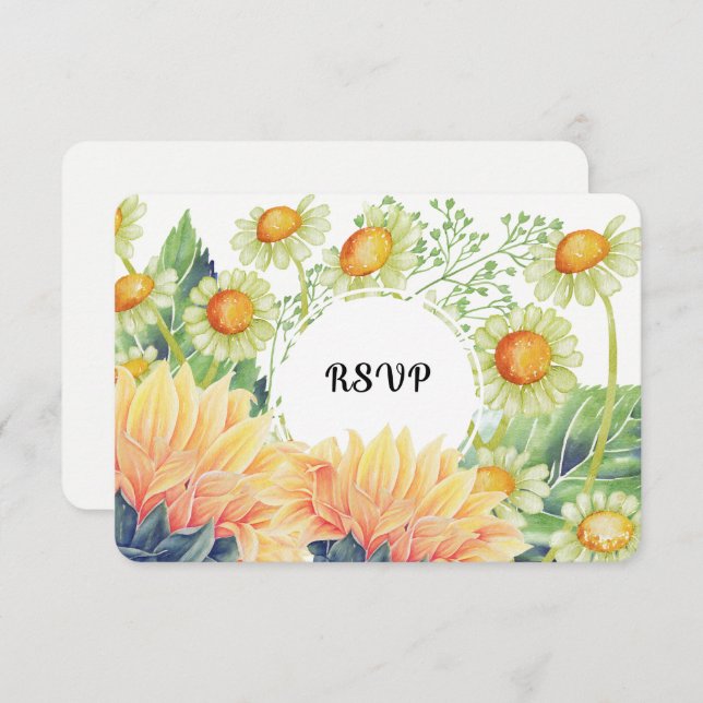 Rustic Land Sunwers Bröllop OSA Cards (Fram/baksida)