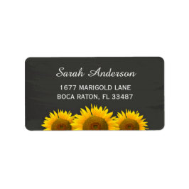 Rustic Land Sunwers Classy Chalkboard Adressetikett