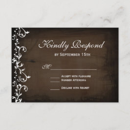 Rustic Land Swirls Brown Bröllop OSA Card