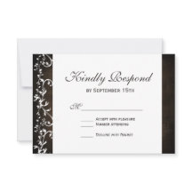 Rustic Land Swirls Brown Bröllop OSA Card