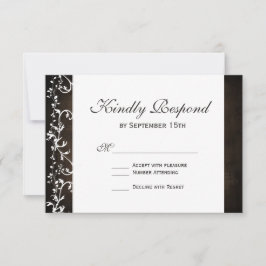 Rustic Land Swirls Brown Bröllop OSA Card Kort