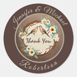 Rustic Land Tack Classic Round Sticker Runt Klistermärke