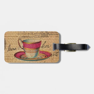 Rustic land te party rosa victorian tekopp bagagebricka