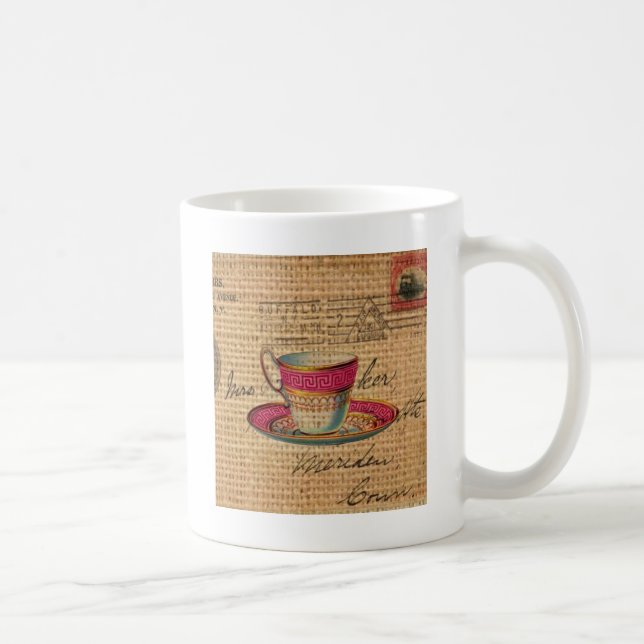 Rustic land te party rosa victorian tekopp kaffemugg (Höger)