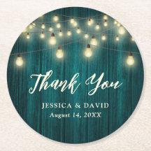 Rustic Land Teal Bröllop Tack