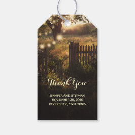 Rustic Land Träd och Ljus Presentetikett