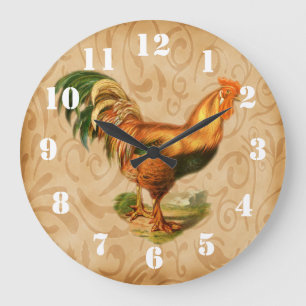 Rustic Land Tupp Ornate Kitchen Stor Klocka