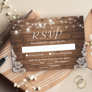 Rustic Land Twinkle Ljus Snöre Barn Wood OSA Kort