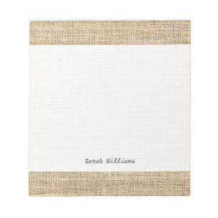 Rustic Land Vintage Burlap Anteckningsblock