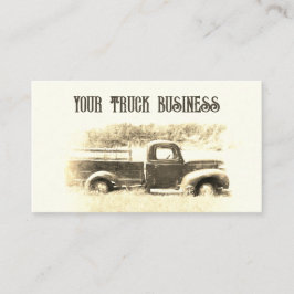 Rustic Land Vintage Sepia Brown Farm Lastbil Visitkort