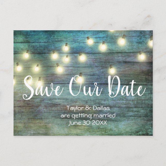 Rustic Land | Vintage Wood | Brun Vykort (Framsida)