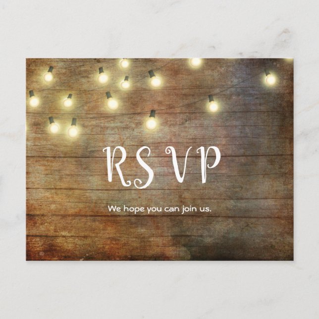 Rustic Land | Vintage Wood | Brun Vykort (Framsida)