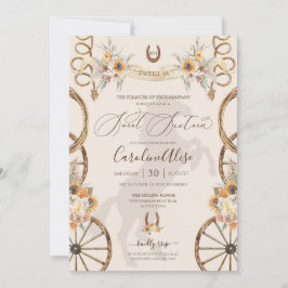 Rustic Land Western Solros Boho Sweet 16 Inv. Inbjudningar