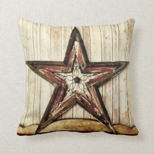 Rustic Land Western Star Barn Wood Dekorativ kudde