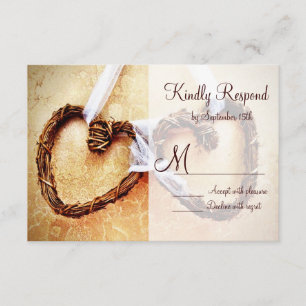 Rustic Land Westerna Hearts-Bröllop OSA Kort