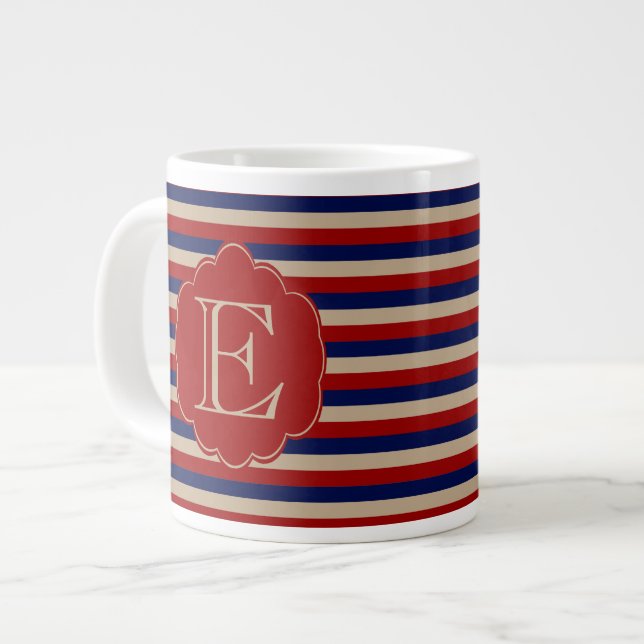 Rustic Land Winter Monogrammad Jumbo Mugg (Framsida vänster)
