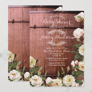 Rustic Land Wood Scotch Ro Baby Shower Inbjudningar