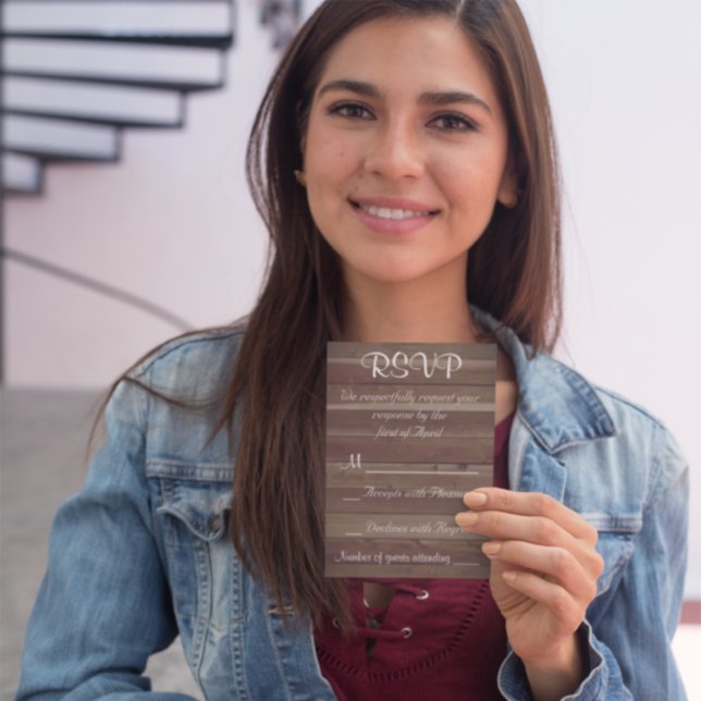 Rustic Land Wooden OSA Kort (Skapare uppladdad)