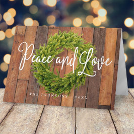 Rustic Land Woodsy Botanical Wandejul Helgkort