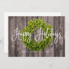 Rustic Land Woodsy Botanical Wandejul Julkort