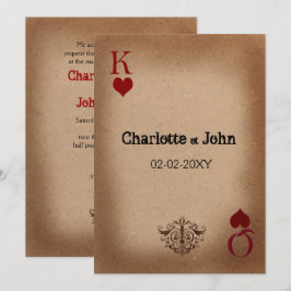 Rustic Las Vegas-bröllopskort Inbjudningar