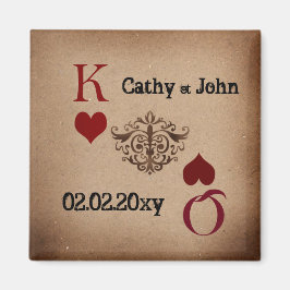 Rustic Las Vegas Bröllopskort Magnet