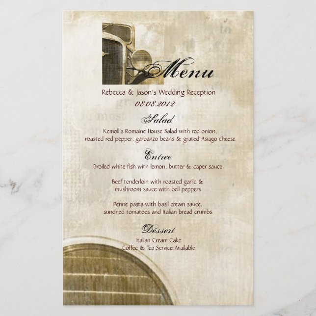 Rustic Lastbil Westerna Land Farm Bröllop (Framsida)