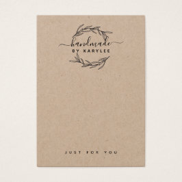 Rustic Laurel Löv Juelry Earring Visning Card Visitkort