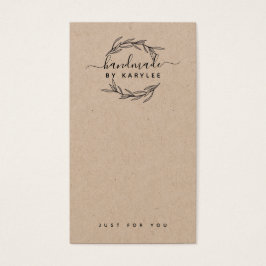 Rustic Laurel Löv Juelry Earring Visning Card Visitkort