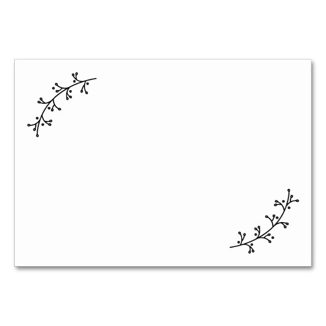 Rustic Laurels Bröllop Advice och Önskemål Bordsnummer (Framsidan)