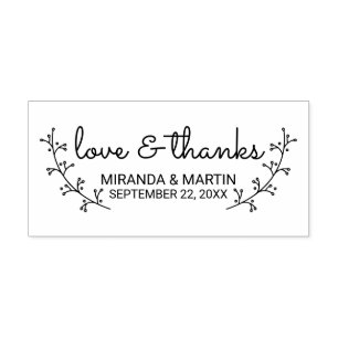 Rustic Laurels Wedding Favor Stämpel